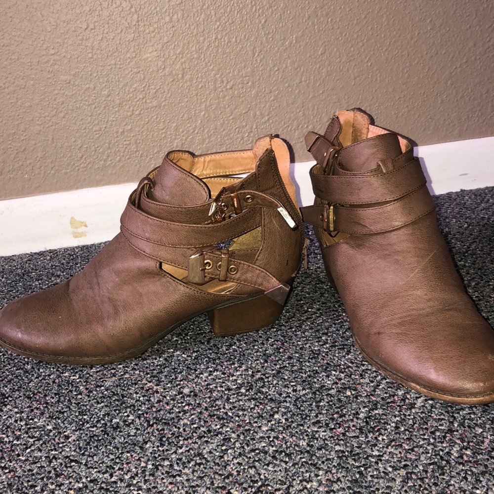 Beige booties